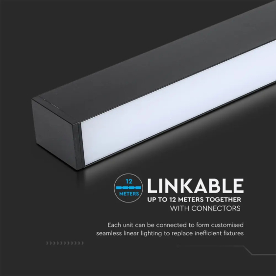 V-TAC felületre szerelhető lineáris fényerőszabályozható LED lámpa 40W, hideg fehér - 20464