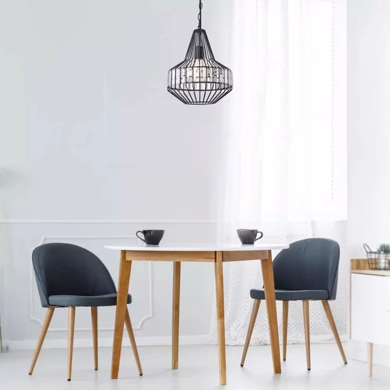V-TAC fém+kristály csillár, függeszték E27 foglalattal - SKU 3955