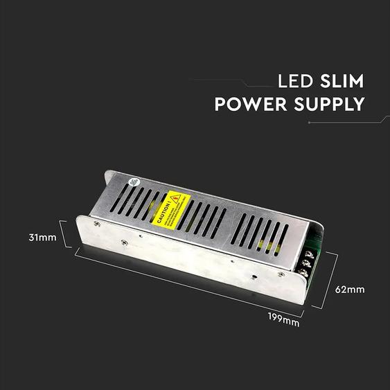 V-TAC fémházas dimmelhető LED tápegység 24V 150W 6.25A - SKU 3258