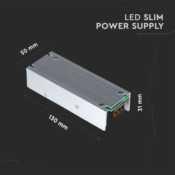 V-TAC fémházas LED tápegység 12V 60W 5A - SKU 3246