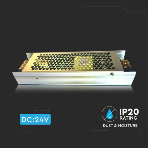 V-TAC fémházas LED tápegység 24V 150W 6.5A - SKU 3253