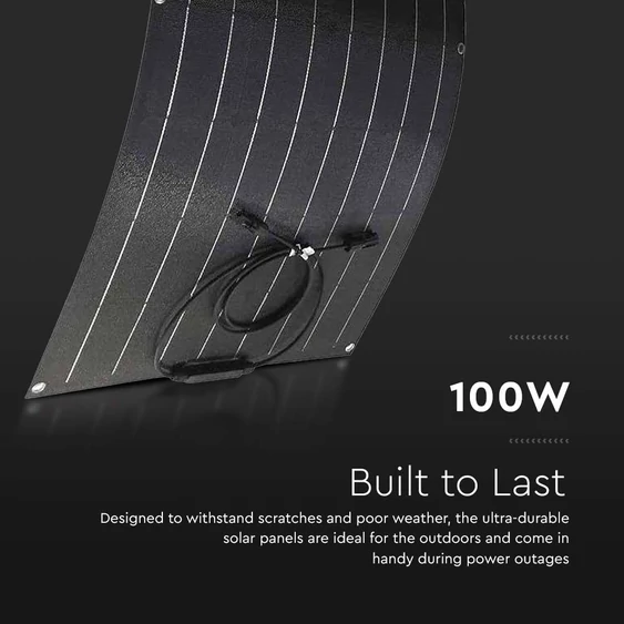 V-TAC flexibilis napelem áramfejlesztőkhöz, 100W - SKU 11568