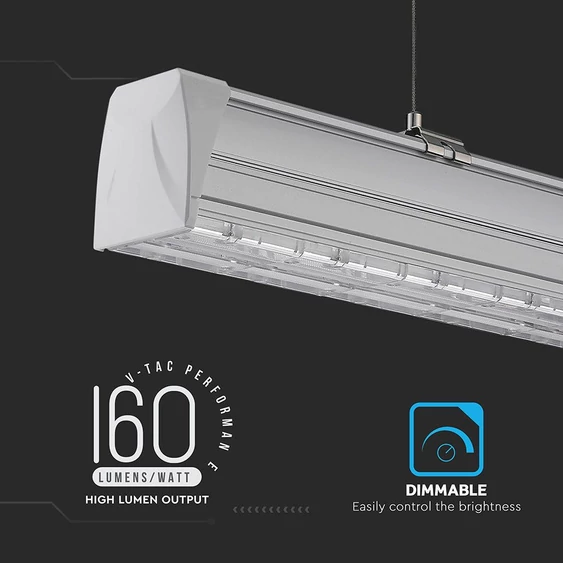 V-TAC függeszthető lineáris LED lámpa 150cm 50W 90° természetes fehér (almodul) - SKU 1363
