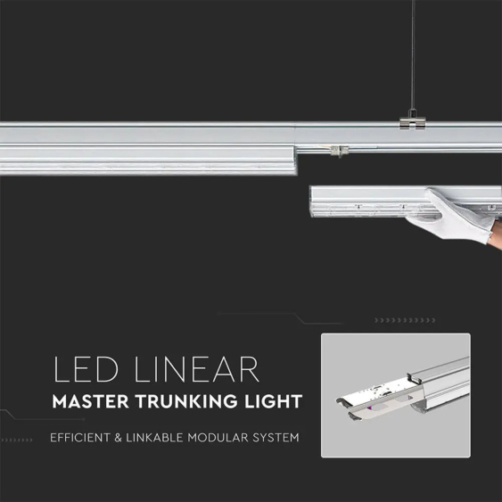 V-TAC függeszthető lineáris LED lámpa 150cm 50W 90° természetes fehér (főmodul) - SKU 1360