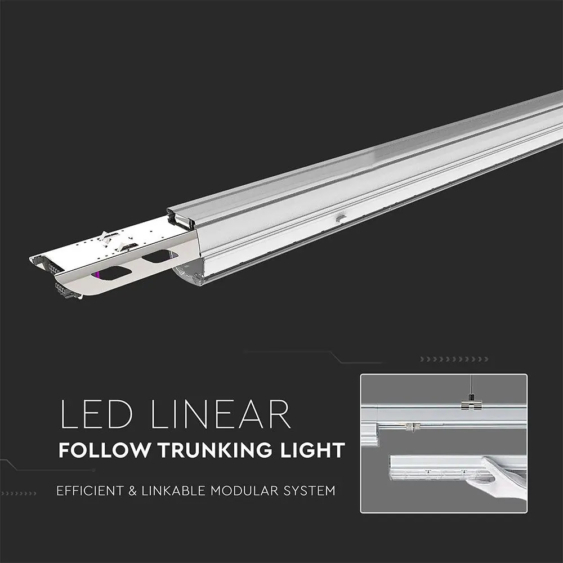 V-TAC függeszthető lineáris LED lámpa 150cm 50W aszimmetrikus természetes fehér (almodul) - SKU 1365