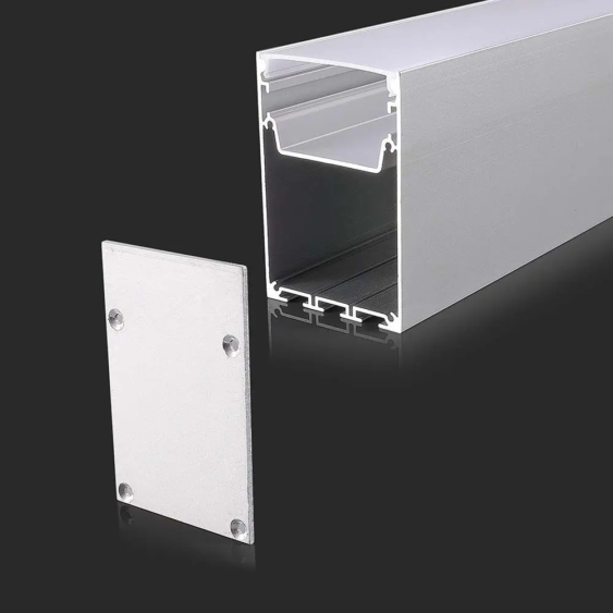 V-TAC függeszthető széles alumínium LED szalag profil fehér fedlappal 2m - SKU 2872