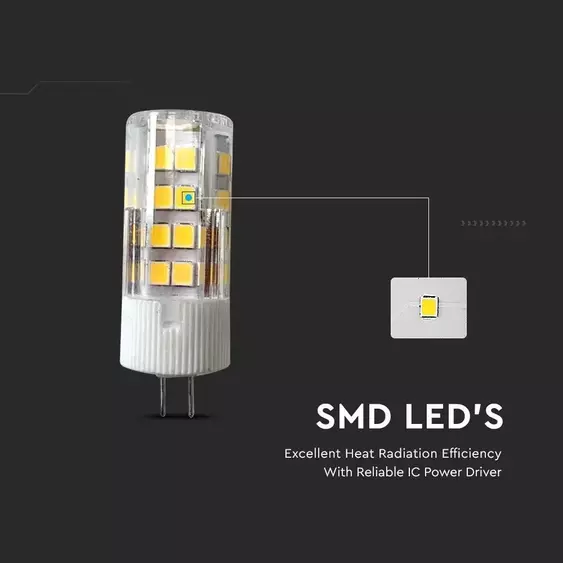 V-TAC G4 LED égő 12V 3,2W meleg fehér - SKU 21131