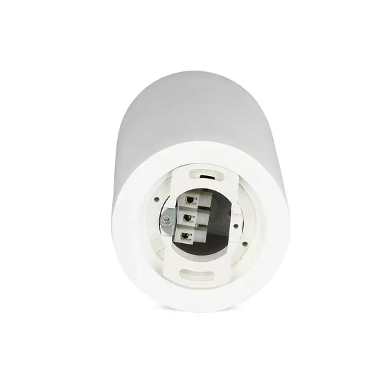 V-TAC GU10 LED falon kívüli lámpatest, fehér+króm - SKU 3114