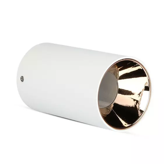 V-TAC GU10 LED falon kívüli lámpatest, fehér+rózsaarany - SKU 8592