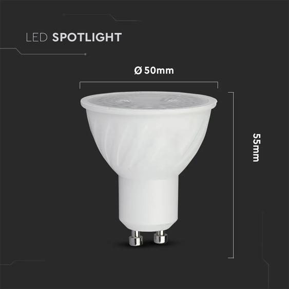 V-TAC GU10 LED spot égő 6.5W természetes fehér 38° - SKU 190