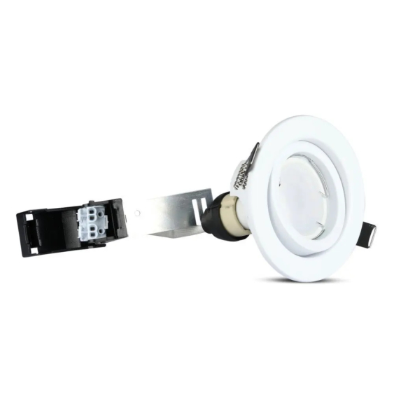 V-TAC GU10 LED spot égő fehér kerettel 3 db/csomag 5W természetes fehér 110° - SKU 8882