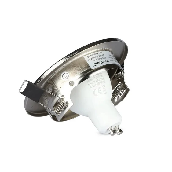 V-TAC GU10 LED spot égő szatén kerettel 3 db/csomag 5W meleg fehér 110° - SKU 8884