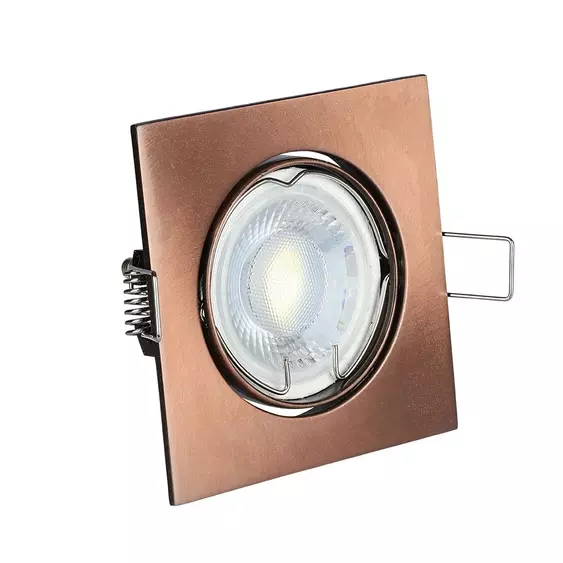 V-TAC GU10 LED spotlámpa keret, bronz billenthető lámpatest - SKU 8582