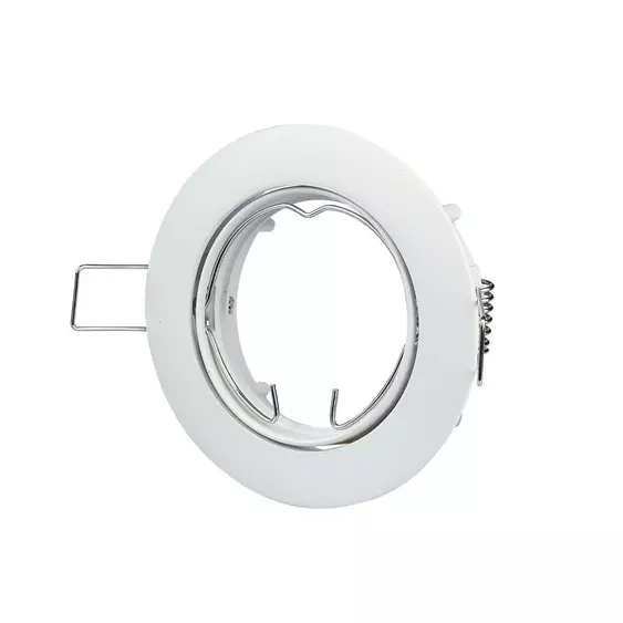 V-TAC GU10 LED spotlámpa keret, fehér billenthető lámpatest - SKU 3587