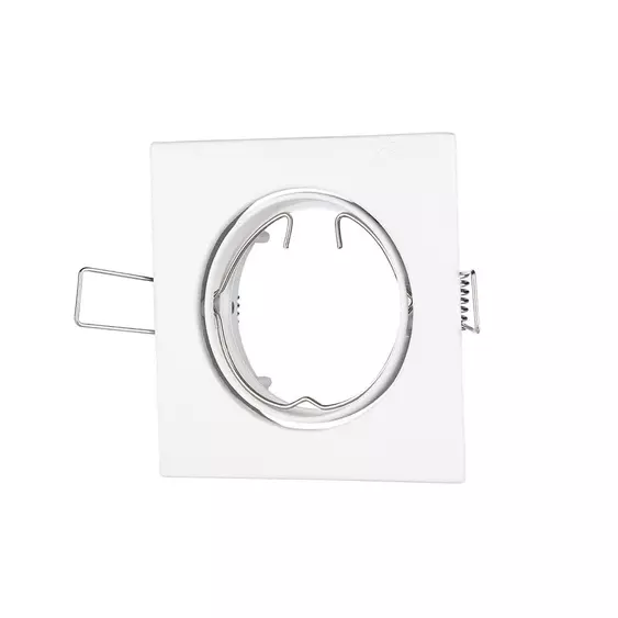 V-TAC GU10 LED spotlámpa keret, fehér billenthető lámpatest - SKU 3590