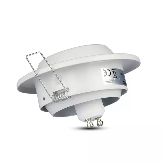 V-TAC GU10 LED spotlámpa keret, fehér billenthető lámpatest - SKU 3593