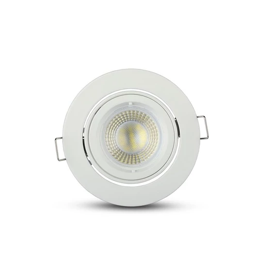 V-TAC GU10 LED spotlámpa keret, fehér billenthető lámpatest - SKU 3645