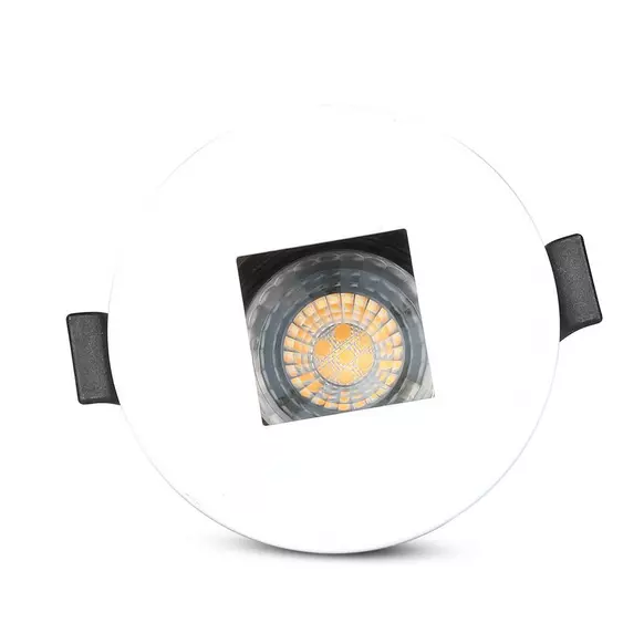 V-TAC GU10 LED spotlámpa keret, fehér billenthető lámpatest - SKU 8597