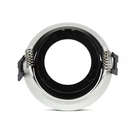 V-TAC GU10 LED spotlámpa keret, fehér+fekete billenthető lámpatest - SKU 3153