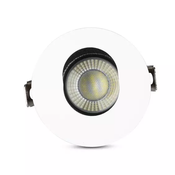 V-TAC GU10 LED spotlámpa keret, fehér+fekete billenthető lámpatest - SKU 3161