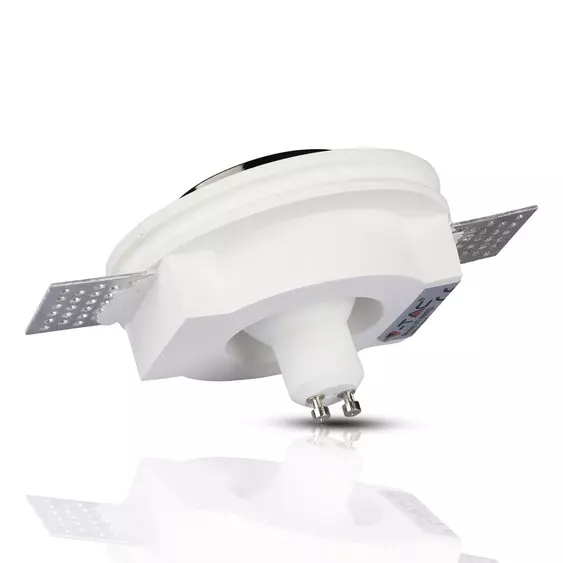 V-TAC GU10 LED spotlámpa keret, fehér+fekete fix lámpatest - SKU 3145