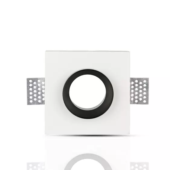 V-TAC GU10 LED spotlámpa keret, fehér+fekete fix lámpatest - SKU 3148