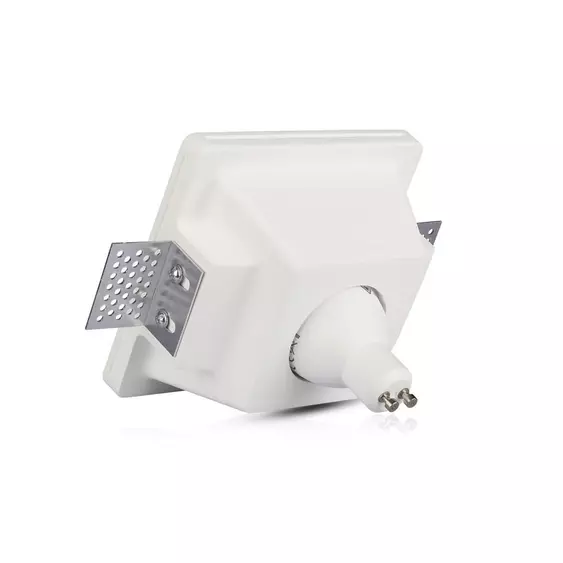 V-TAC GU10 LED spotlámpa keret, fehér fix lámpatest - SKU 3151