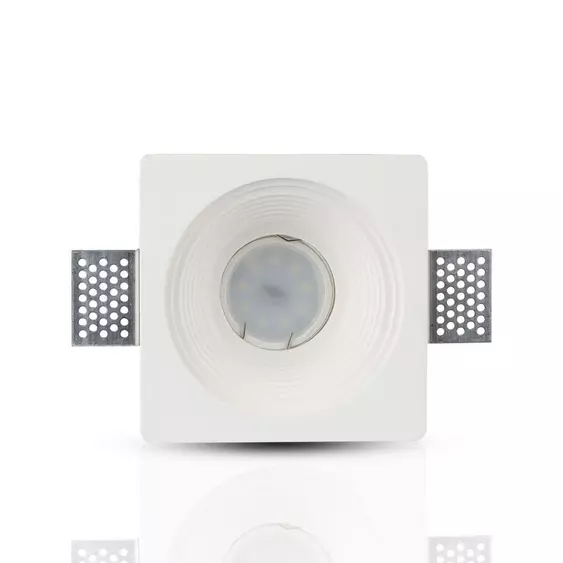 V-TAC GU10 LED spotlámpa keret, fehér fix lámpatest - SKU 3152