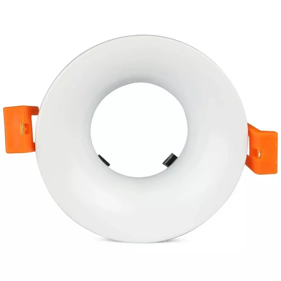 V-TAC GU10 LED spotlámpa keret, fehér fix lámpatest - SKU 3169