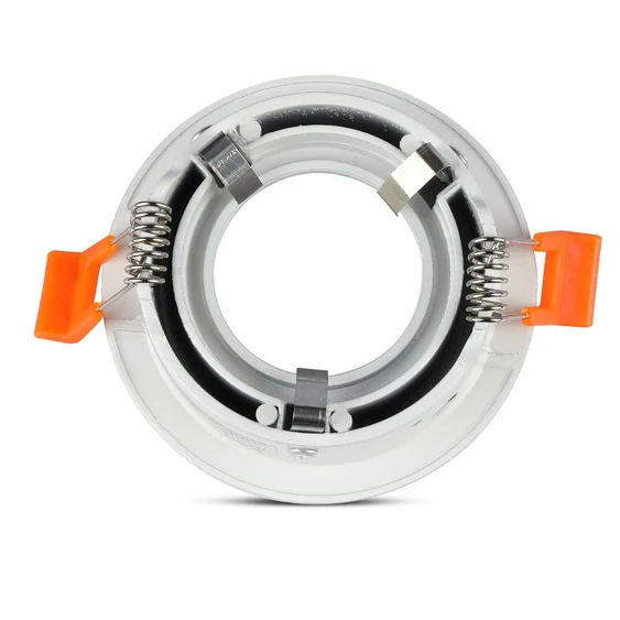 V-TAC GU10 LED spotlámpa keret, fehér fix lámpatest - SKU 3169