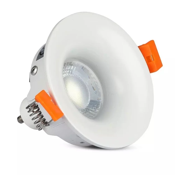 V-TAC GU10 LED spotlámpa keret, fehér fix lámpatest - SKU 3169