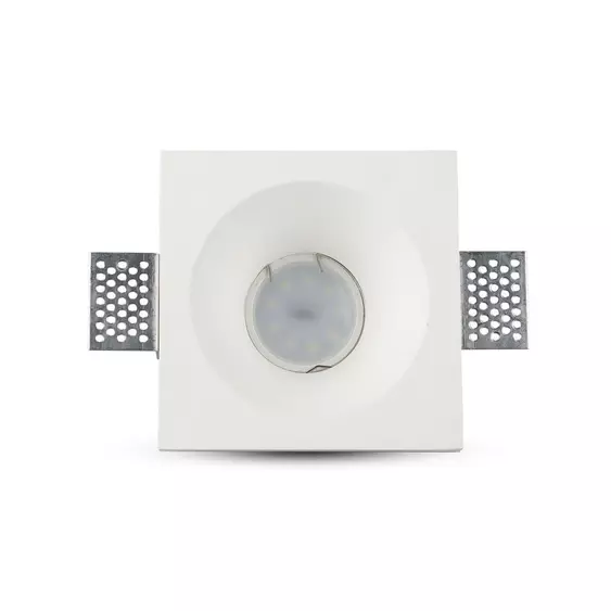 V-TAC GU10 LED spotlámpa keret, fehér fix lámpatest - SKU 3696