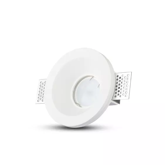 V-TAC GU10 LED spotlámpa keret, fehér fix lámpatest - SKU 3697