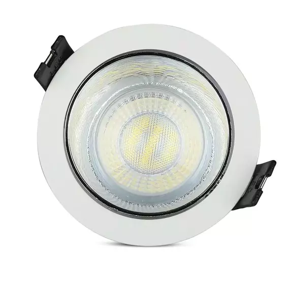 V-TAC GU10 LED spotlámpa keret, fehér+króm billenthető lámpatest - SKU 3156