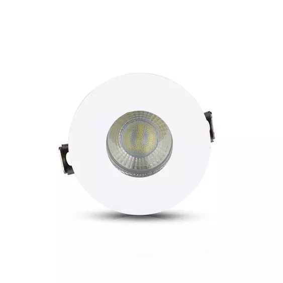 V-TAC GU10 LED spotlámpa keret, fehér+króm billenthető lámpatest - SKU 3160