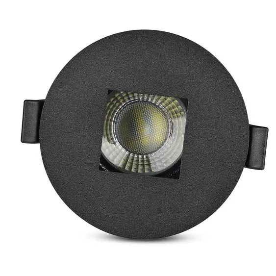 V-TAC GU10 LED spotlámpa keret, fekete billenthető lámpatest - SKU 8598