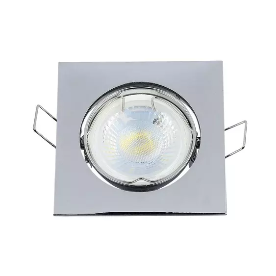 V-TAC GU10 LED spotlámpa keret, króm billenthető lámpatest - SKU 3592