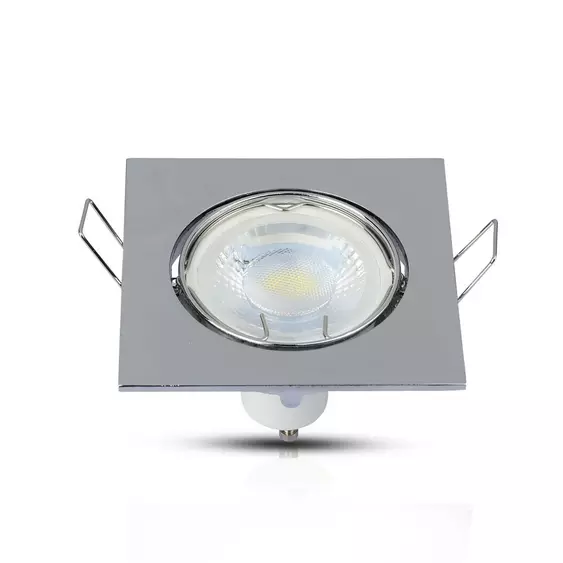 V-TAC GU10 LED spotlámpa keret, króm billenthető lámpatest - SKU 3592