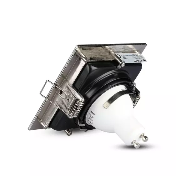 V-TAC GU10 LED spotlámpa keret, matt króm billenthető lámpatest - SKU 3598