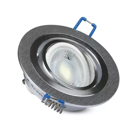 V-TAC GU10 LED spotlámpa keret, szálcsiszolt billenthető lámpatest - SKU 3600