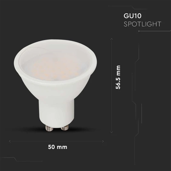 V-TAC GU10 okos spot LED égő 4.8W RGB+CCT - SKU 3000