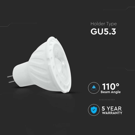 V-TAC GU5.3-MR16 LED spot égő 6W természetes fehér 110° - SKU 21205