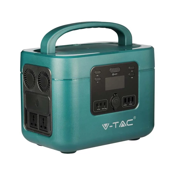 V-TAC hordozható áramfejlesztő, max. 1200W terheléshez, Napelemes töltési lehetőséggel - SKU 11443