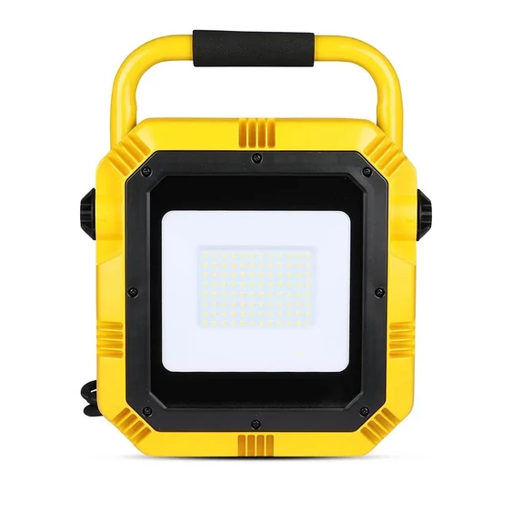 V-TAC hordozható LED reflektor 50W természetes fehér 80 Lm/W - SKU 945