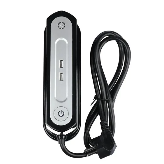 V-TAC kapcsolós asztali elosztó 3db aljzattal, 2db USB csatlakozó, 1.4m kábel - SKU 8817