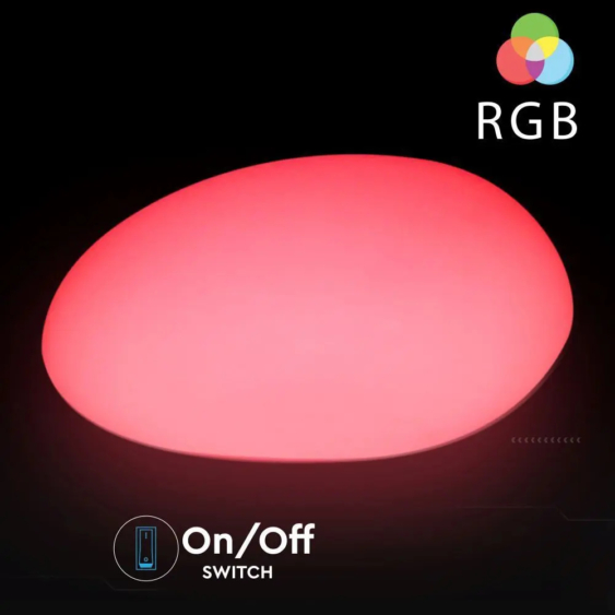 V-TAC kő alakú RGB színváltós akkus LED dekoráció - SKU 40151