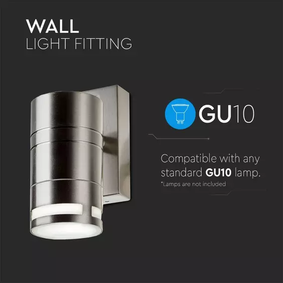 V-TAC kültéri, fali lámpa, GU10 foglalattal - SKU 7505