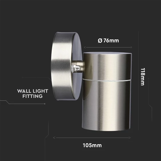 V-TAC kültéri, fali lámpa, GU10 foglalattal - SKU 7506