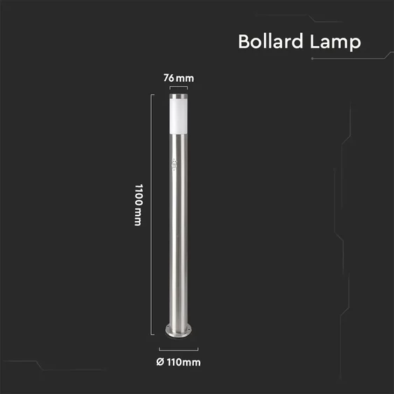 V-TAC kültéri, mozgásérzékelős állólámpa, 110 cm, E27 foglalattal - SKU 8967