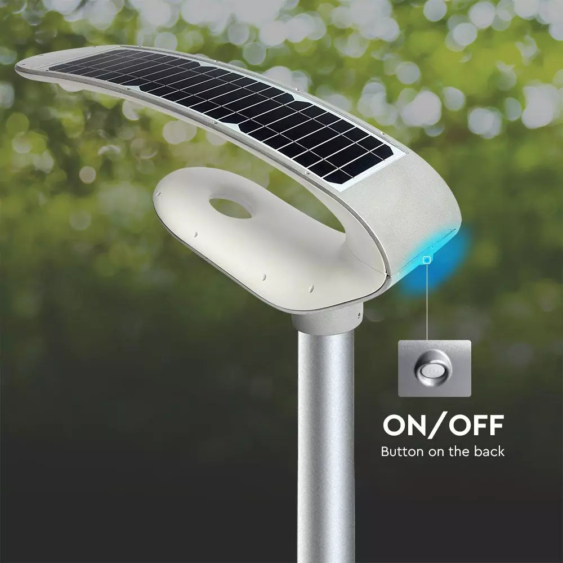 V-TAC kültéri napelemes LED lámpa, mozgásérzékelővel, hideg fehér fénnyel - SKU 5506